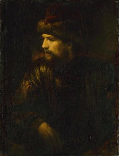 Willem Drost Portrait of a man in a red kolpak. oil painting image